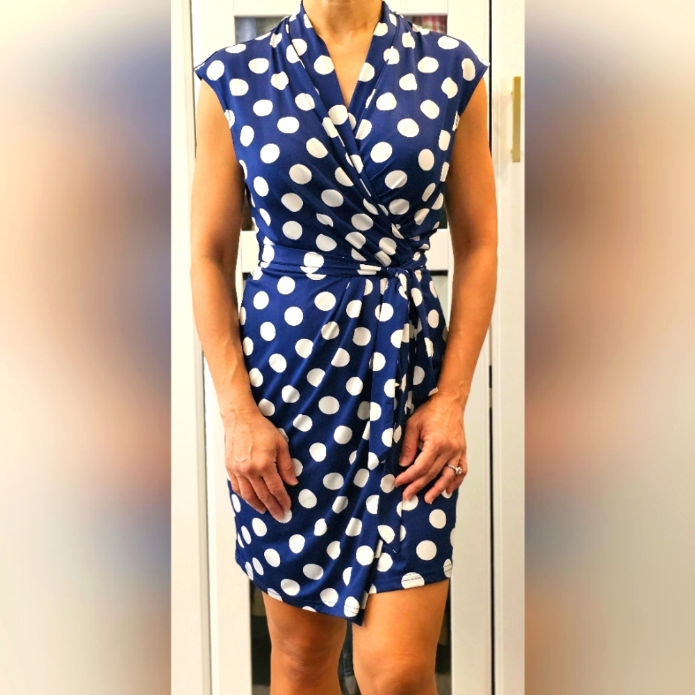 XS Polka Dot Wrap Dress
